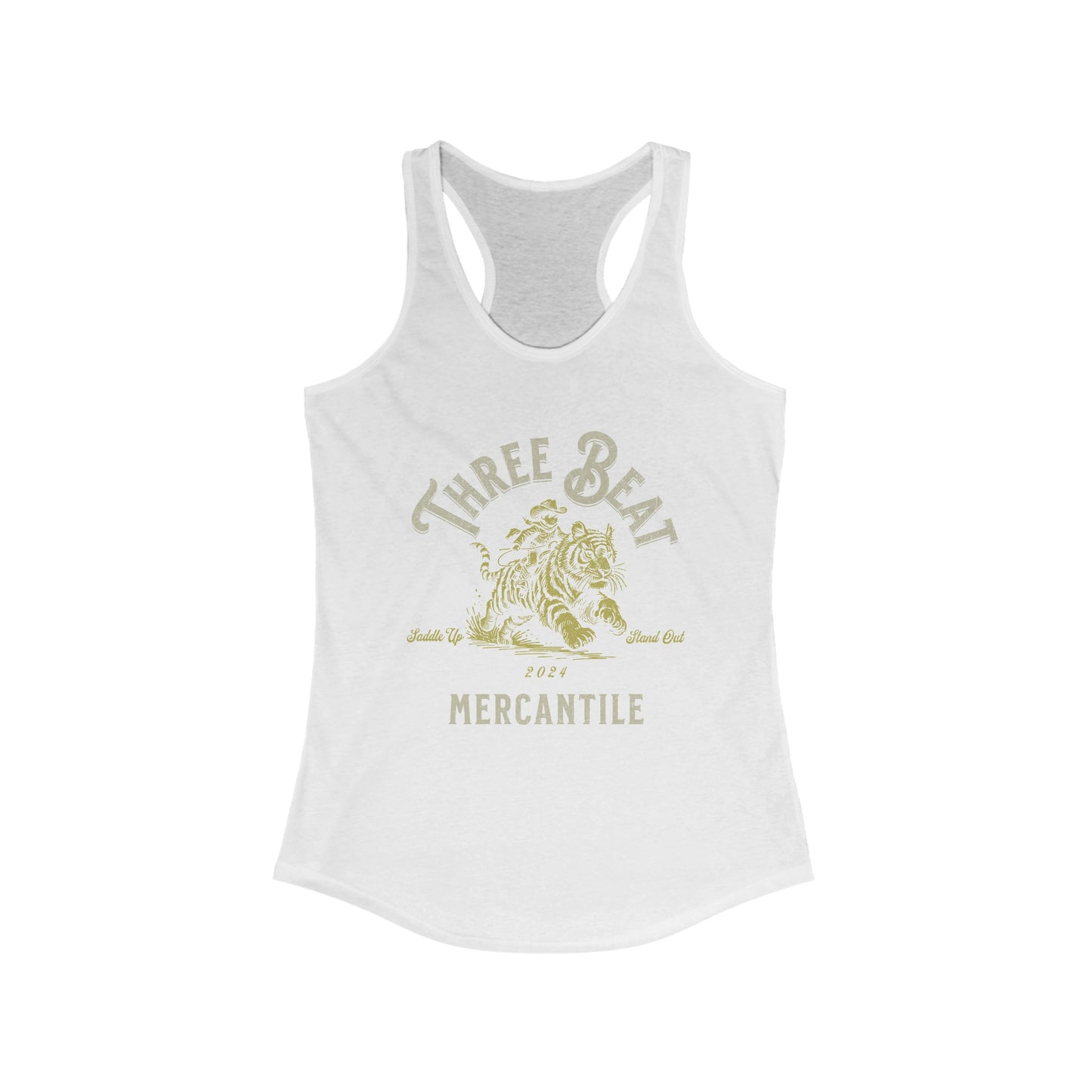 Three Beat Tiger Women's Ideal Racerback Tank