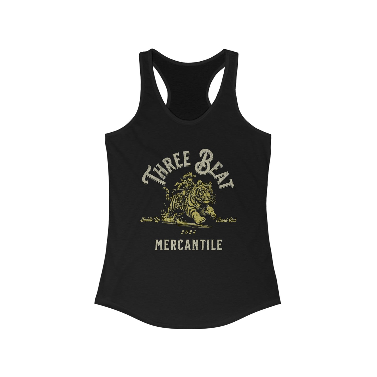 Three Beat Tiger Women's Ideal Racerback Tank