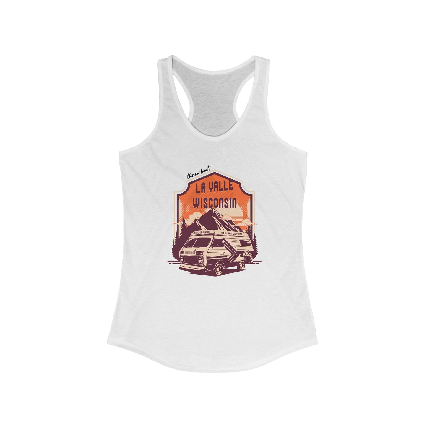 Three Beat MON Women's Ideal Racerback Tank