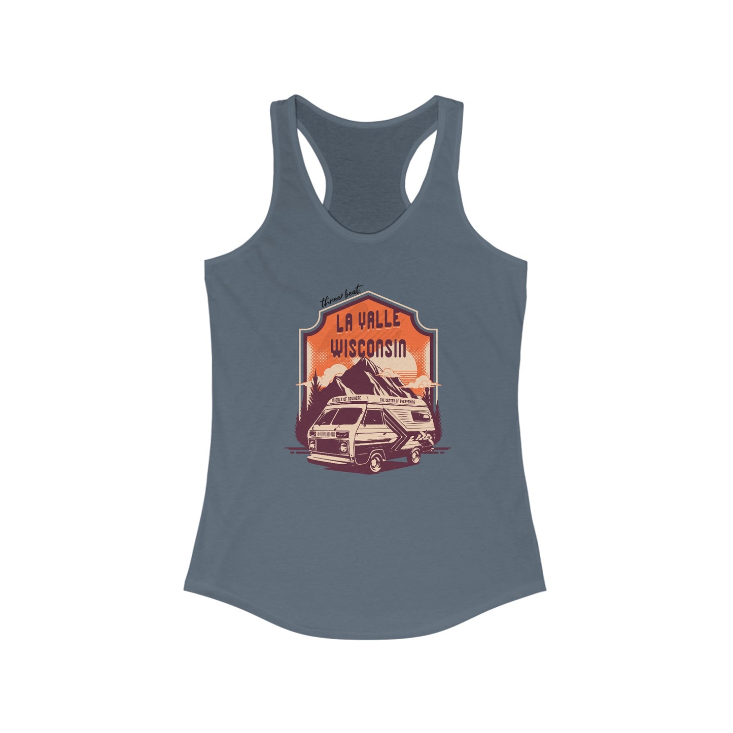 Three Beat MON Women's Ideal Racerback Tank