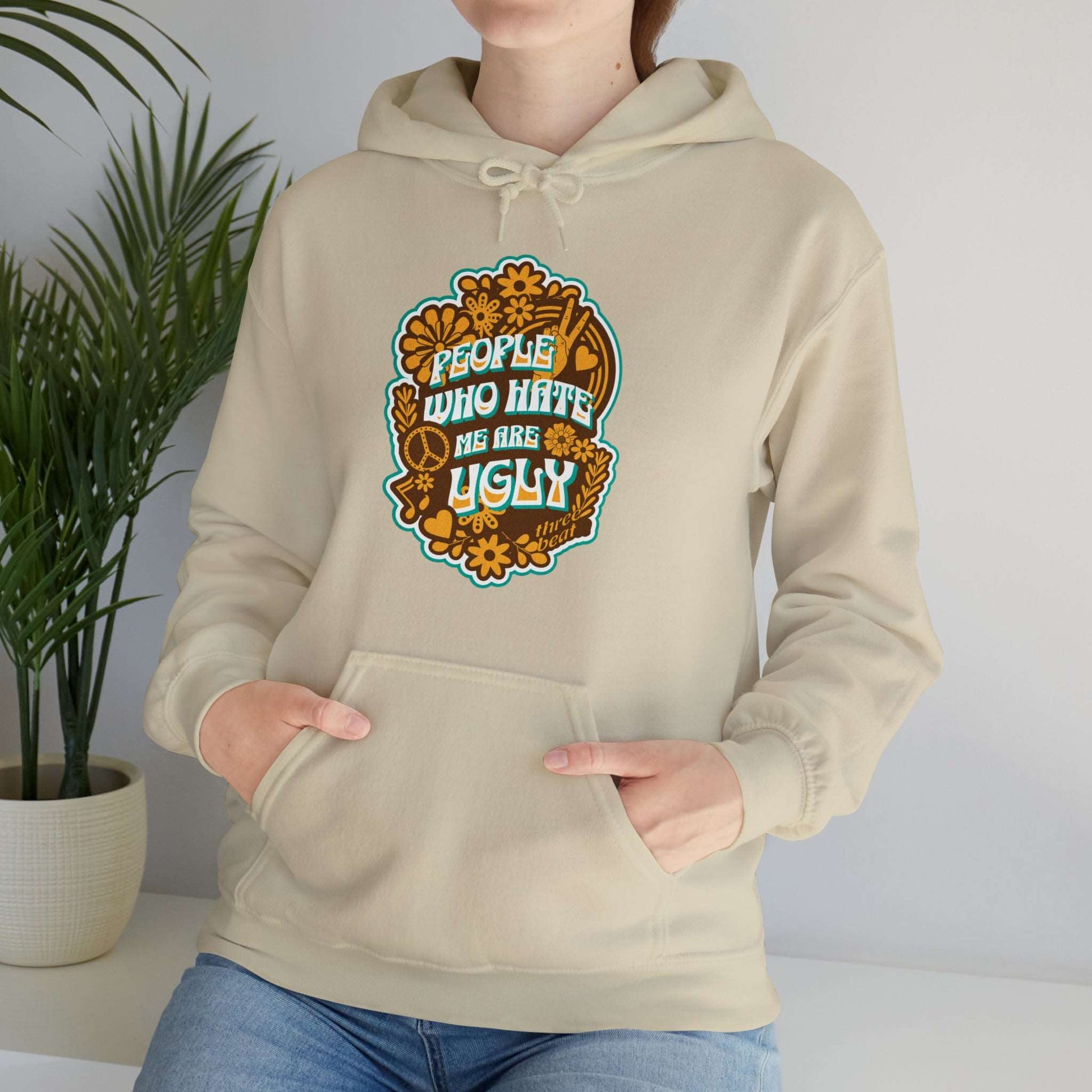 Three Beat Ugly Unisex Heavy Blend™ Hooded Sweatshirt