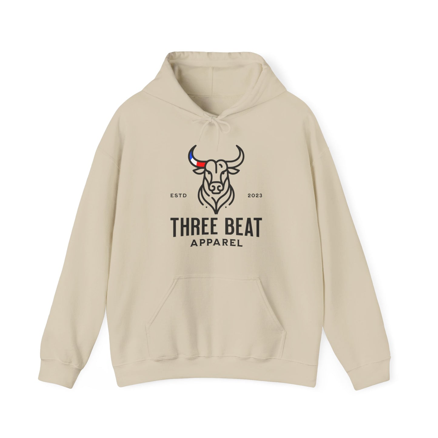 Three Beat Bull AF Unisex Heavy Blend™ Hooded Sweatshirt