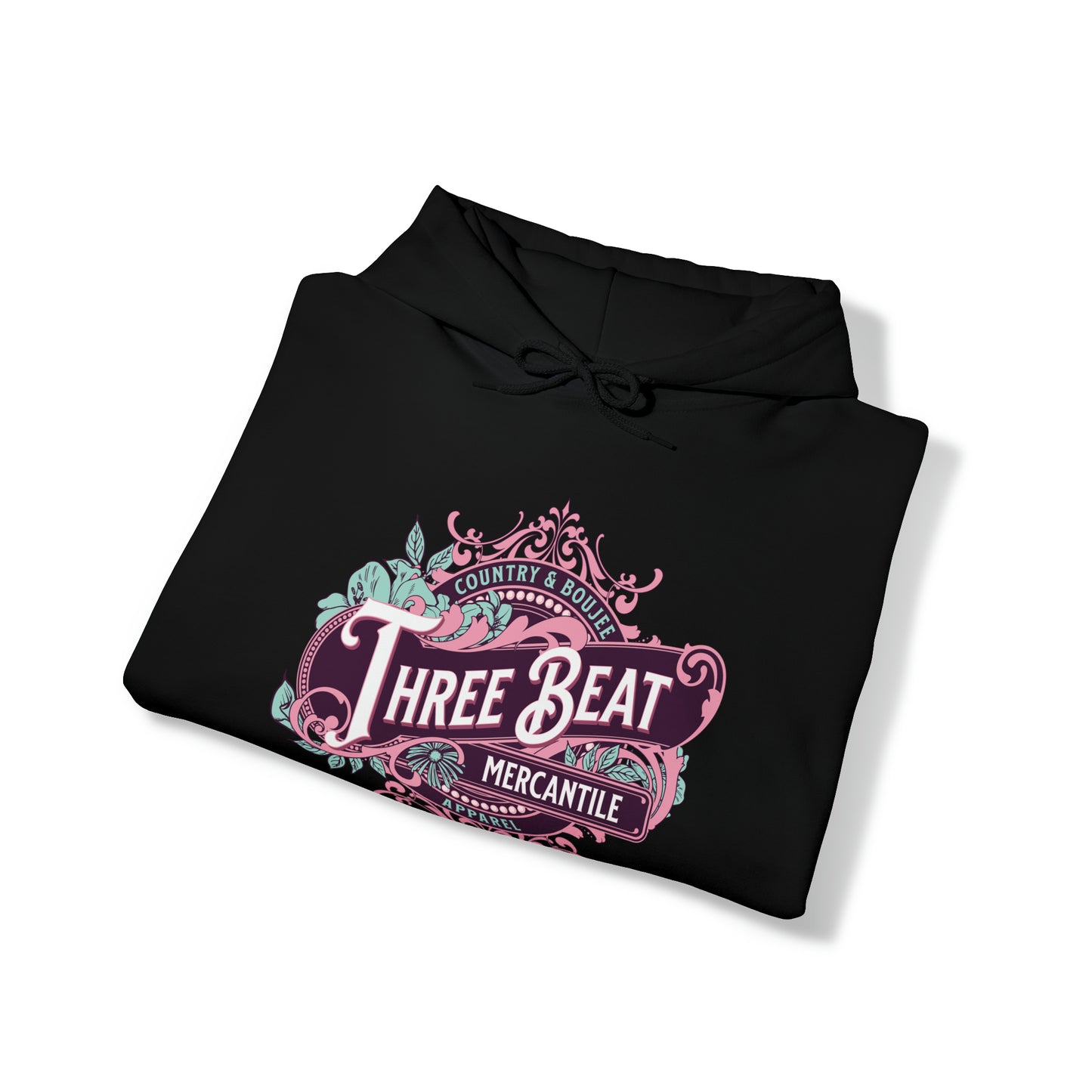 Three Beat Leafy Boujee Unisex Heavy Blend™ Hooded Sweatshirt