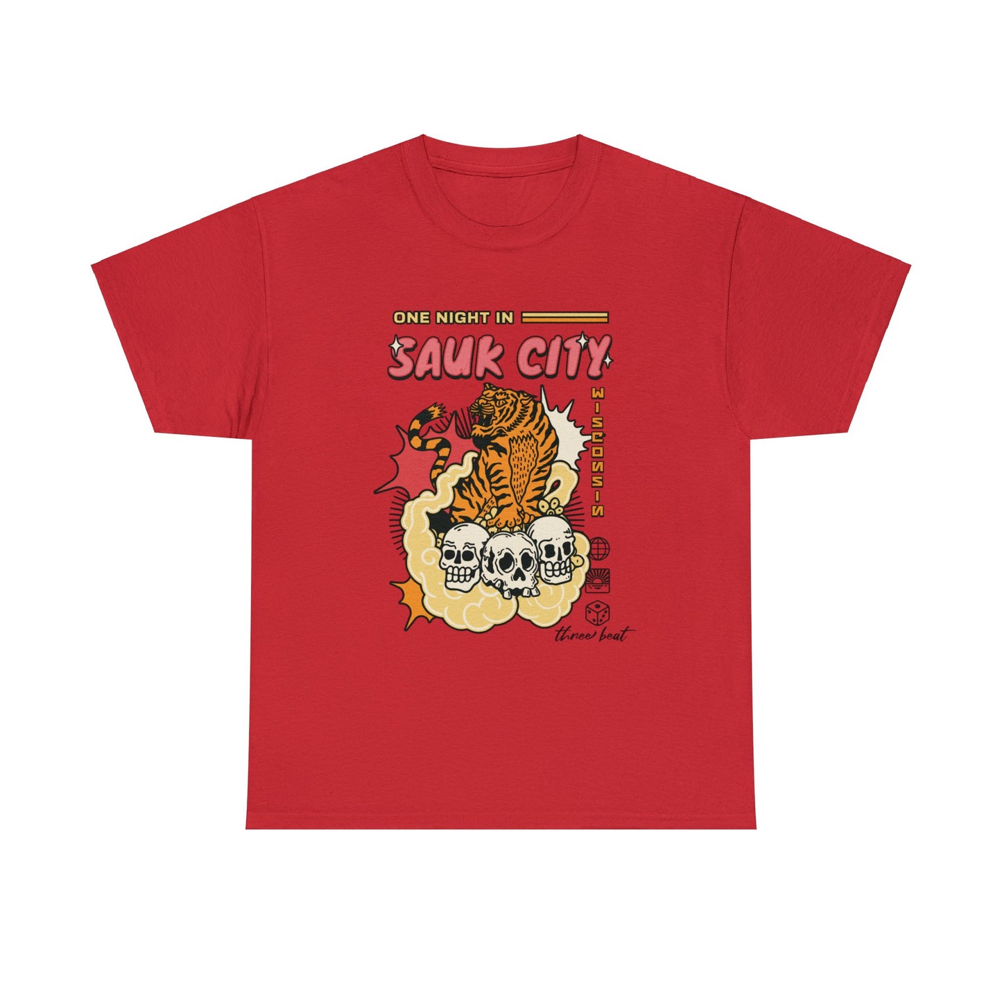 Three Beat Sauk City Unisex Heavy Cotton Tee