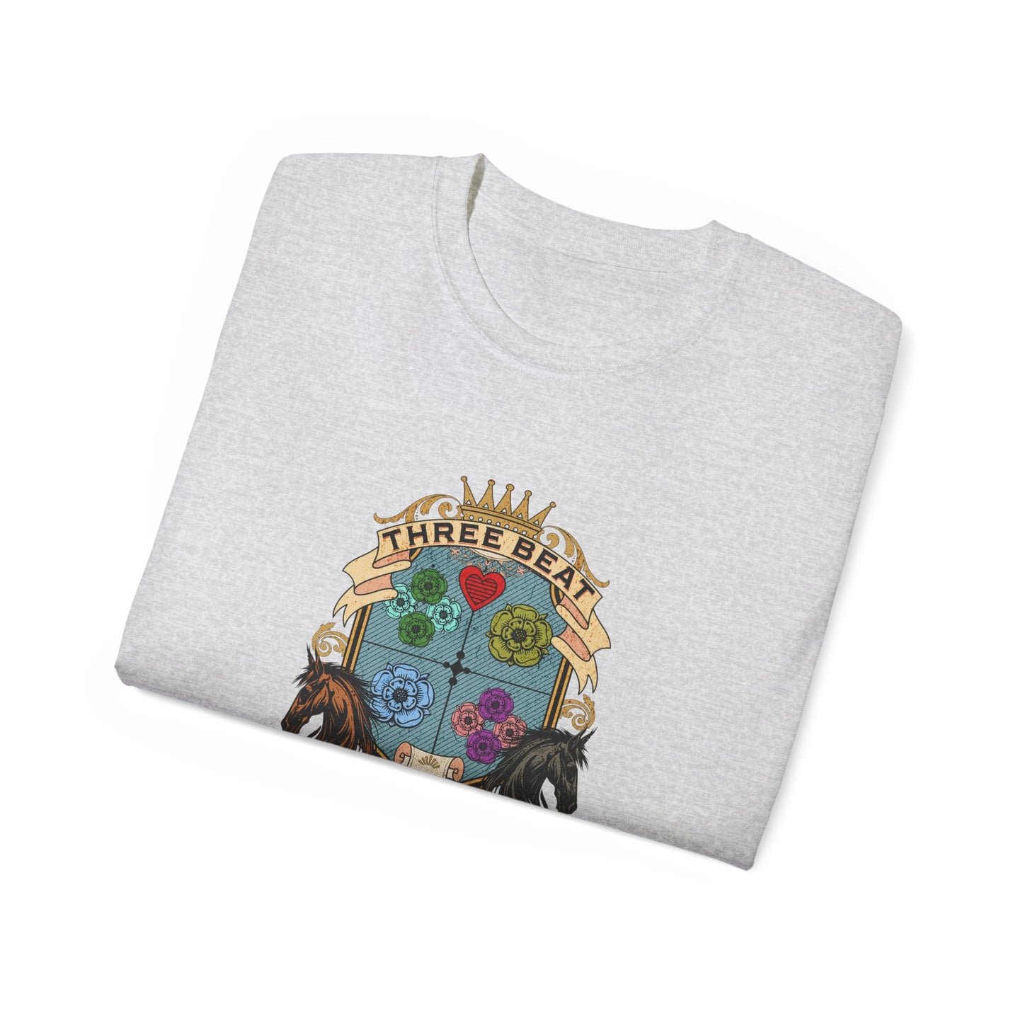 Three Beat Flower Crest Unisex Ultra Cotton Tee