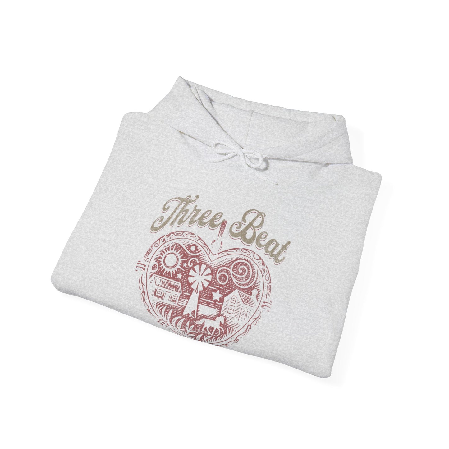 Three Beat Heart Unisex Heavy Blend™ Hooded Sweatshirt