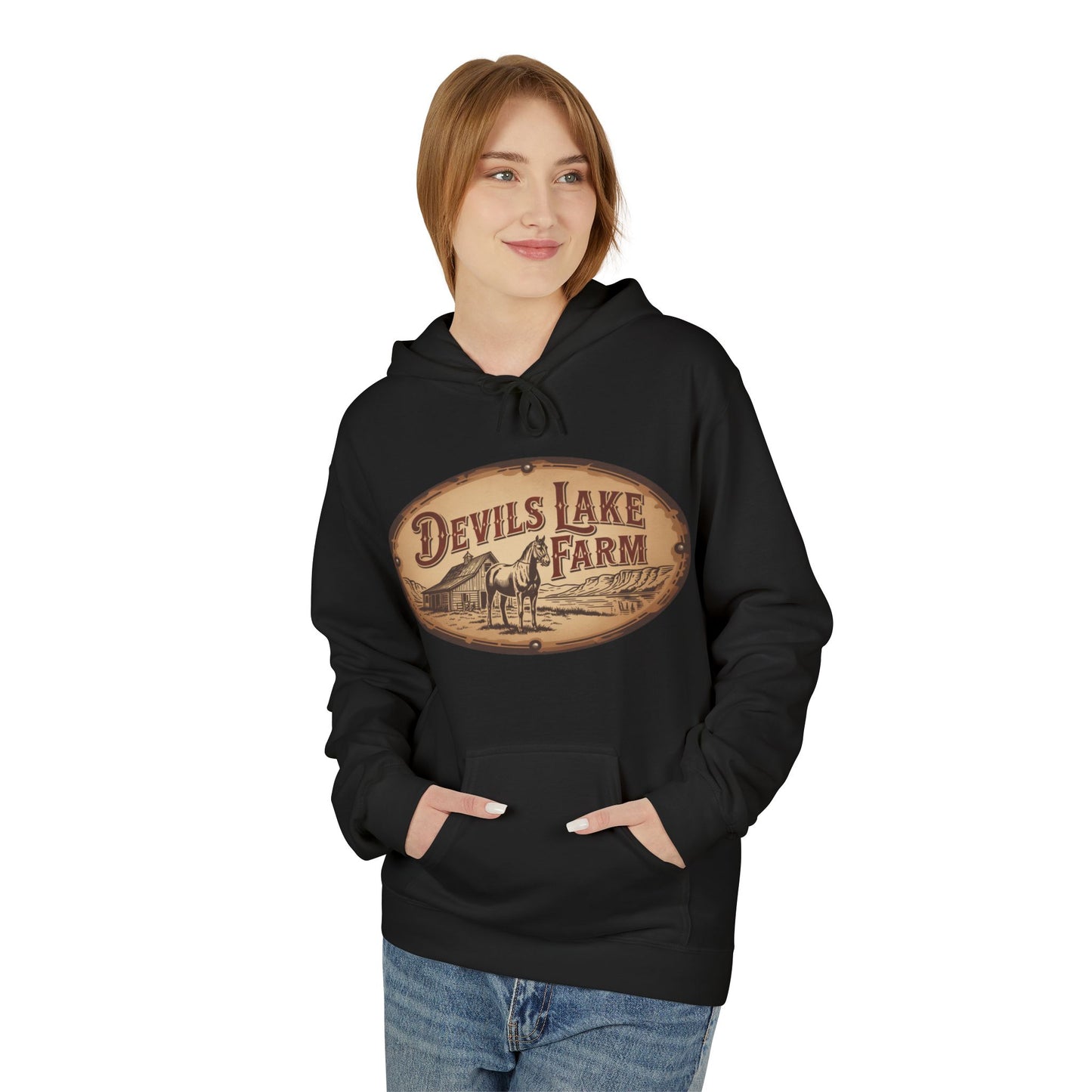 Devil's Lake Farm Hoodie - Vintage Rustic Farmhouse Pullover