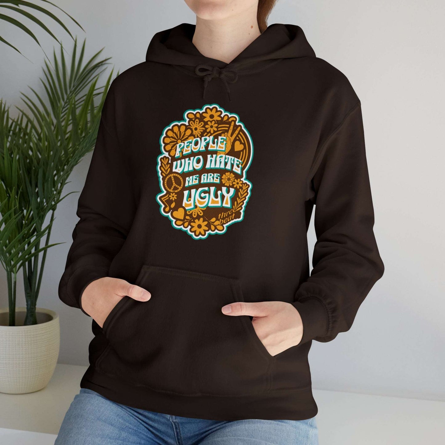 Three Beat Ugly Unisex Heavy Blend™ Hooded Sweatshirt