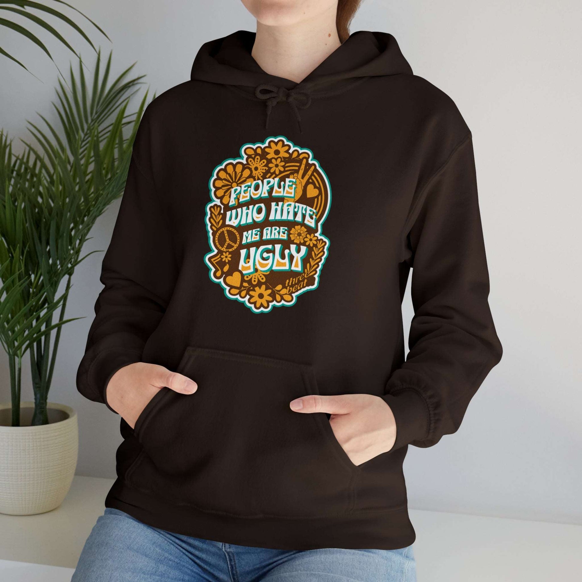 Three Beat Ugly Unisex Heavy Blend™ Hooded Sweatshirt