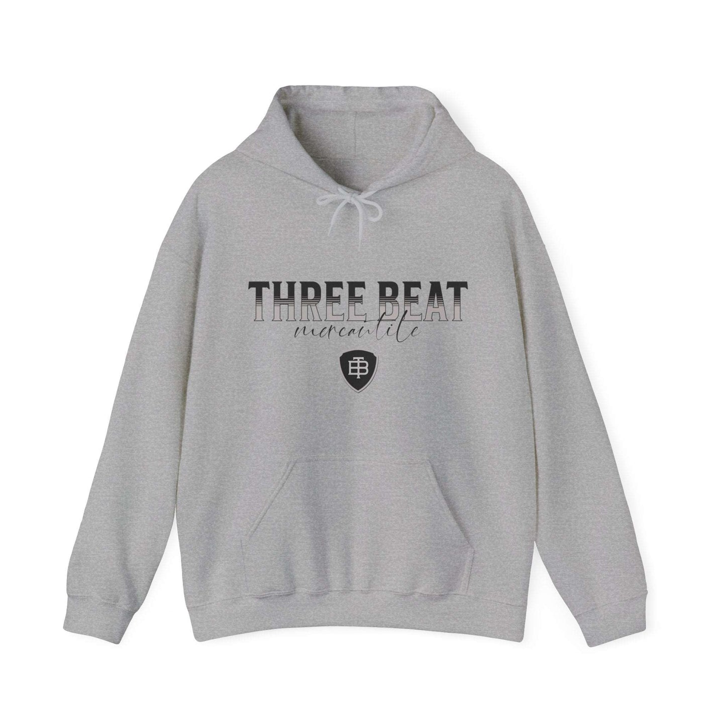 Three Beat Shield Silver Unisex Heavy Blend™ Hooded Sweatshirt