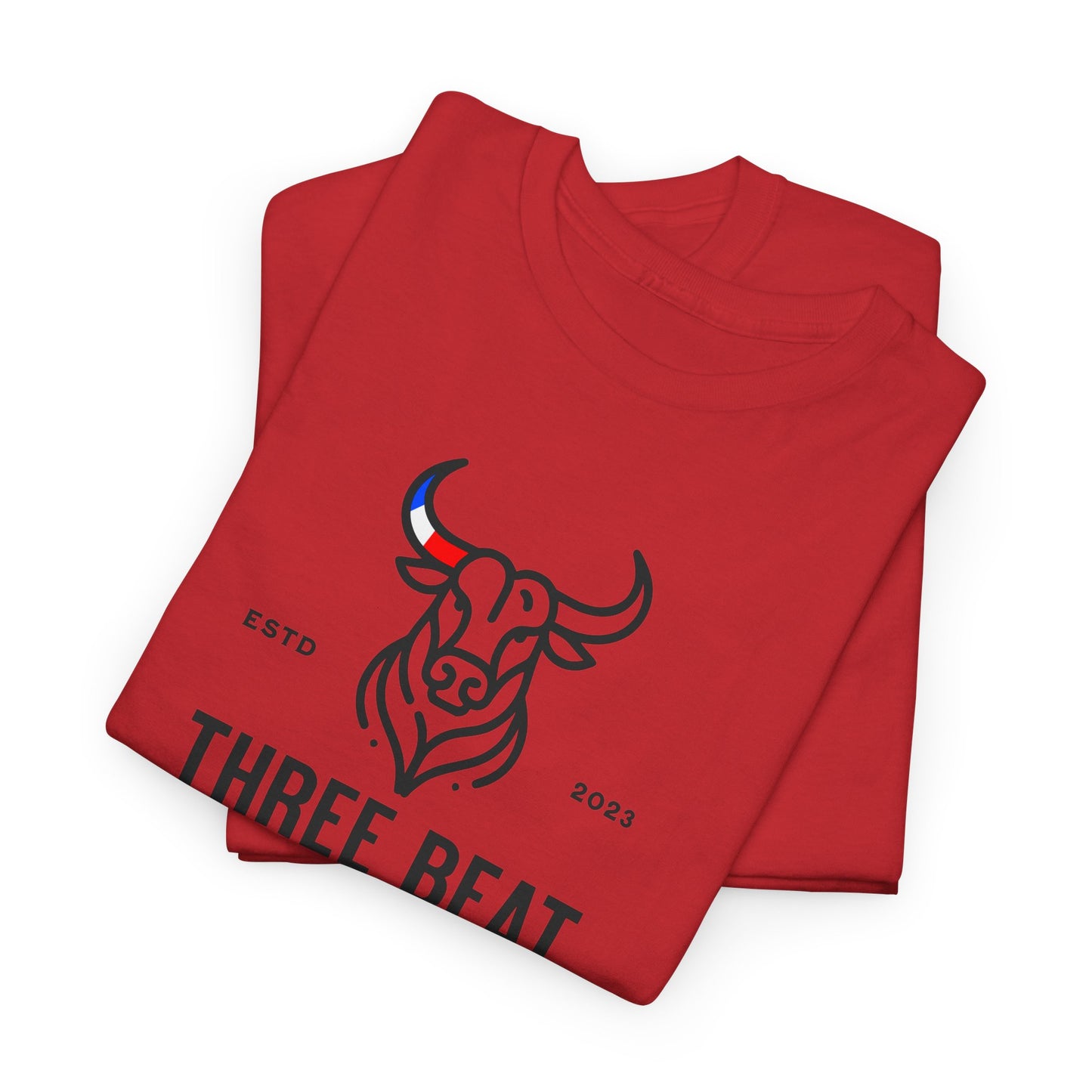 Three Beat Bull Unisex Heavy Cotton Tee