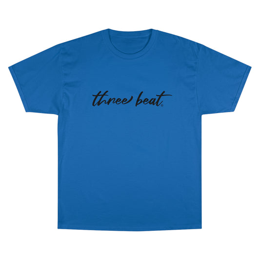 Three Beat Script Champion T-Shirt