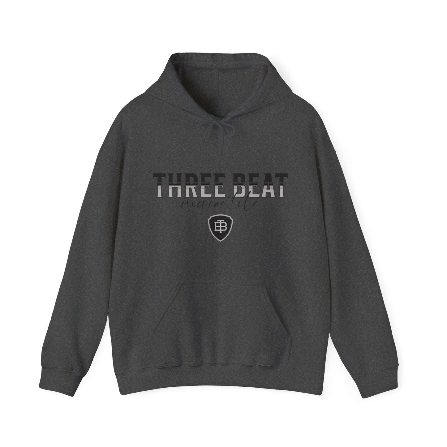 Three Beat Shield Silver Unisex Heavy Blend™ Hooded Sweatshirt