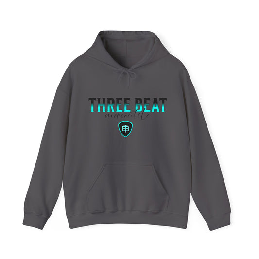 Three Beat Shield Unisex Heavy Blend™ Hooded Sweatshirt