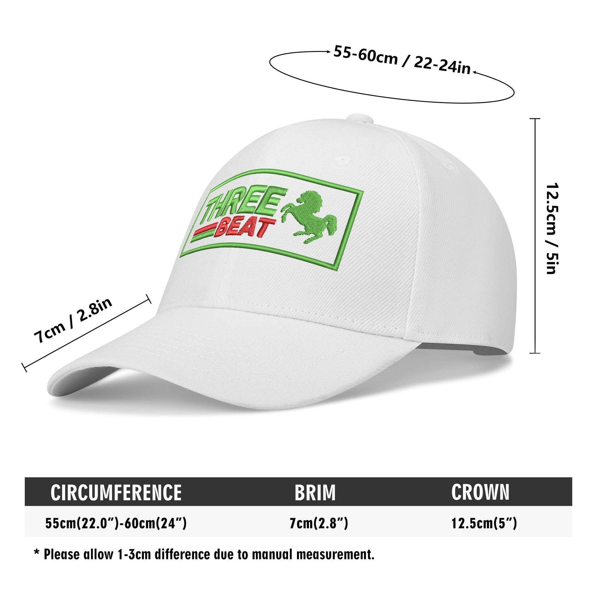 Three Beat  Embroidered Caps