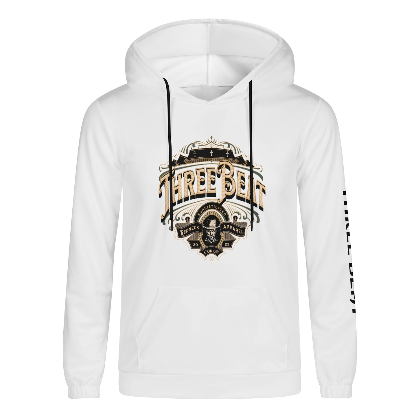 Three Beat Redneck Mens Lightweight  Hoodie