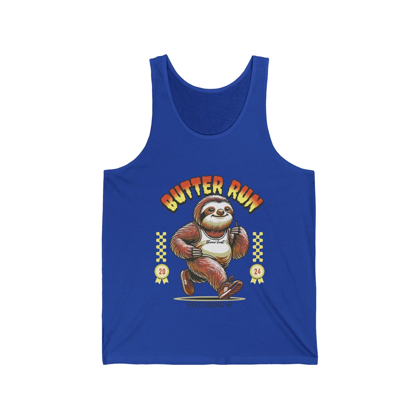 Three Beat Butter Unisex Jersey Tank