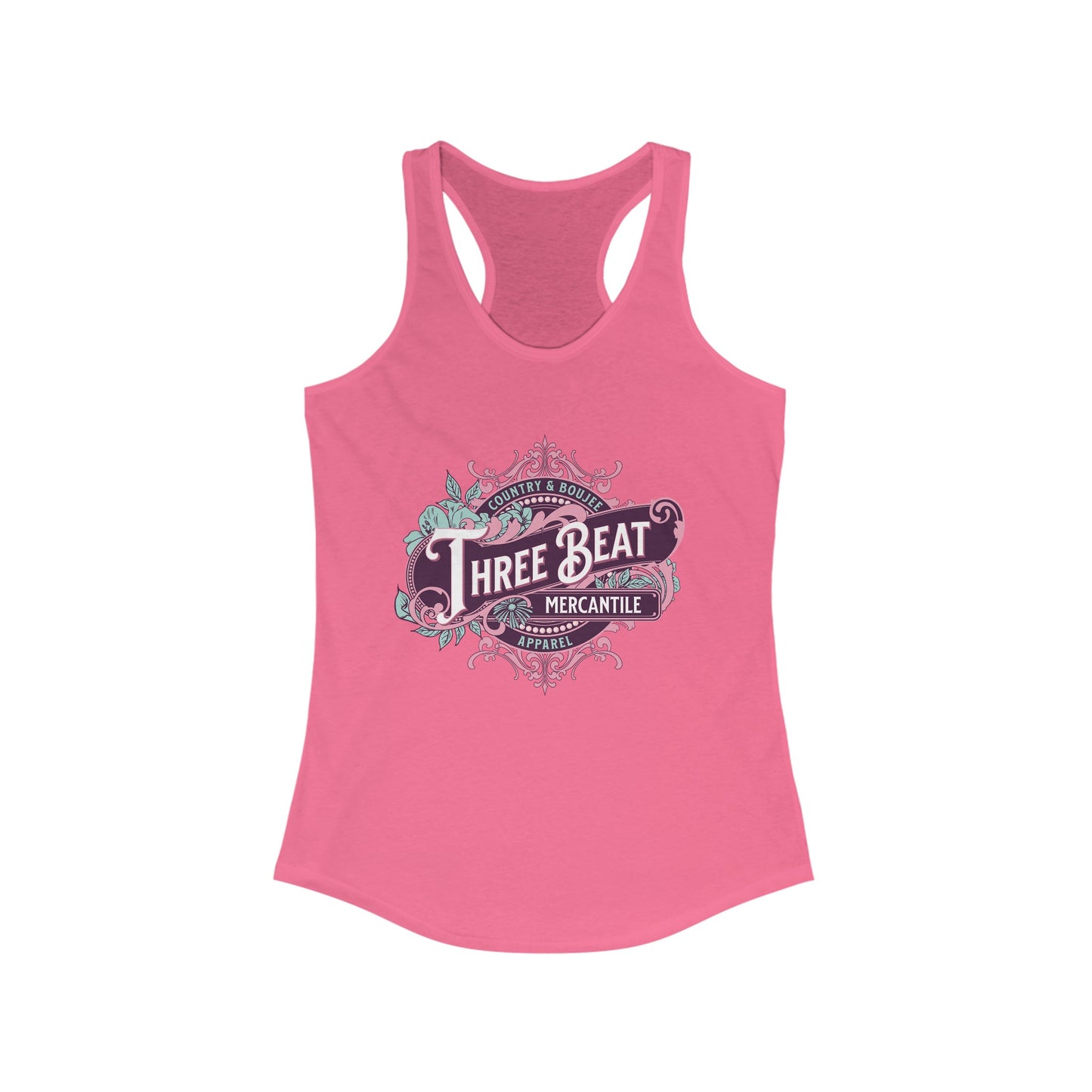 Three Beat Boujee Women's Ideal Racerback Tank