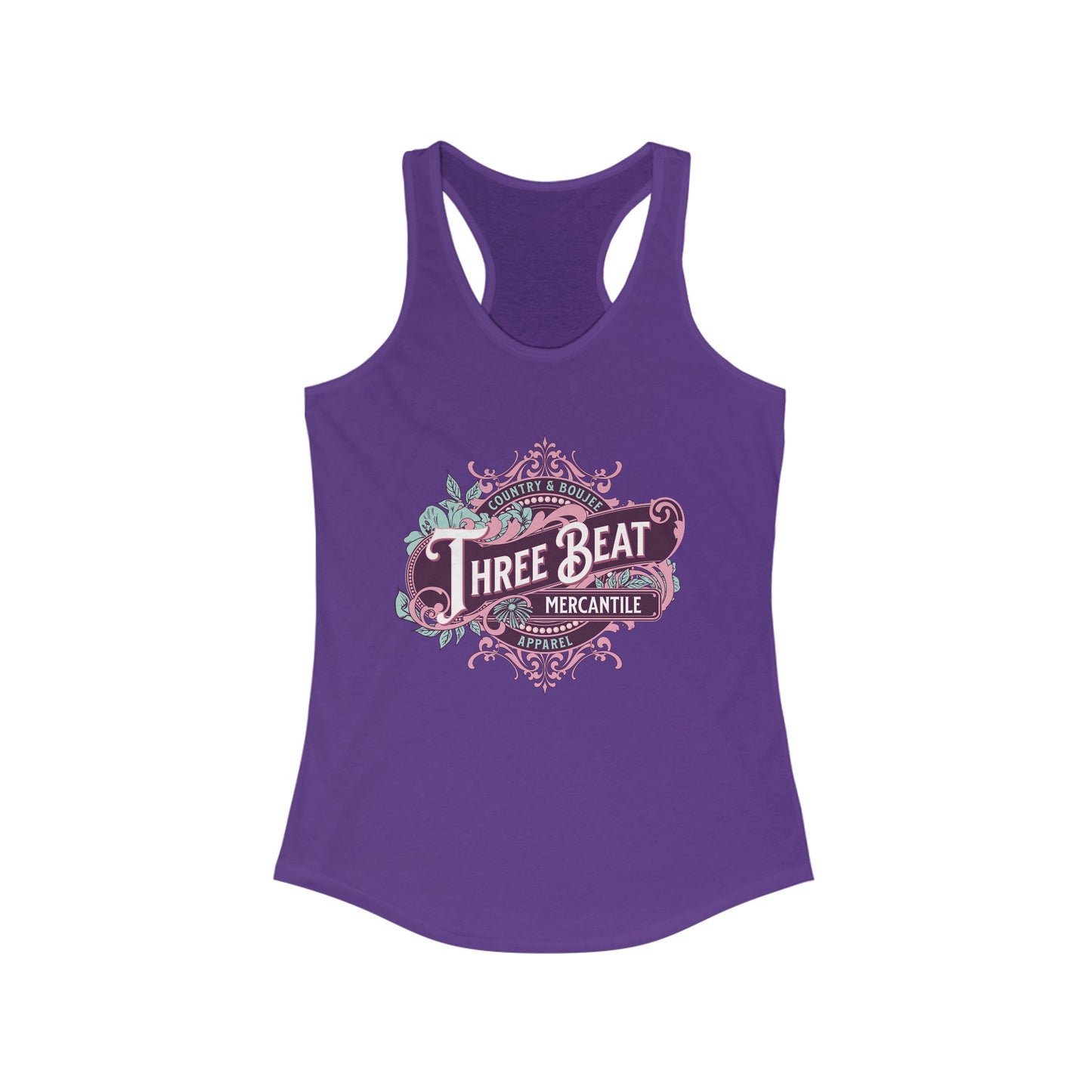 Three Beat Boujee Women's Ideal Racerback Tank