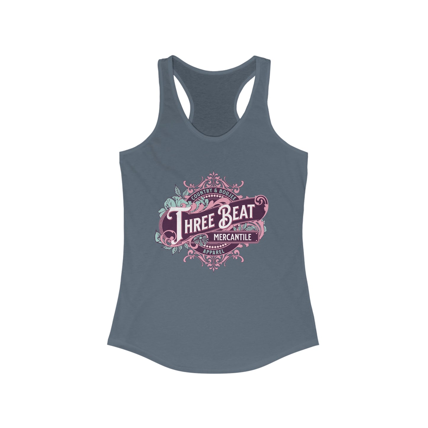 Three Beat Boujee Women's Ideal Racerback Tank