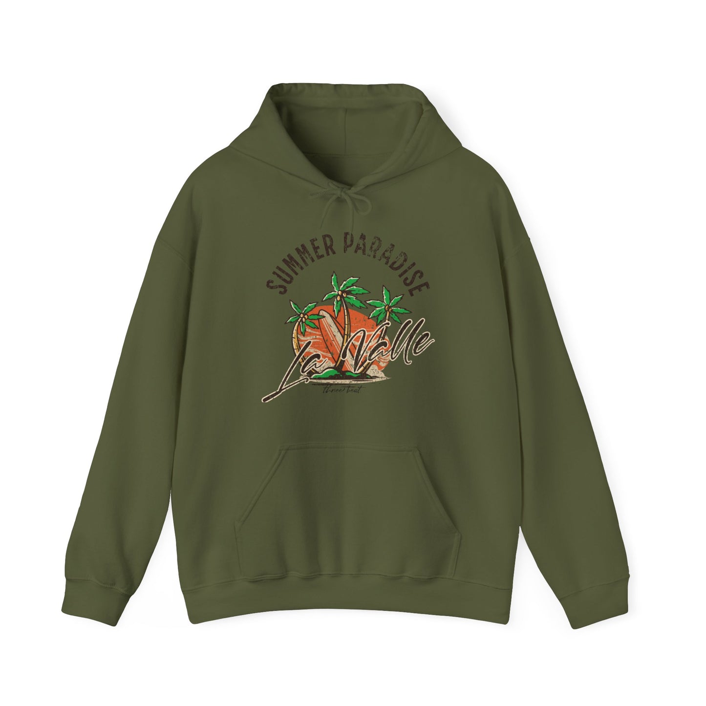 Three Beat La Valle Paradise Unisex Heavy Blend™ Hooded Sweatshirt