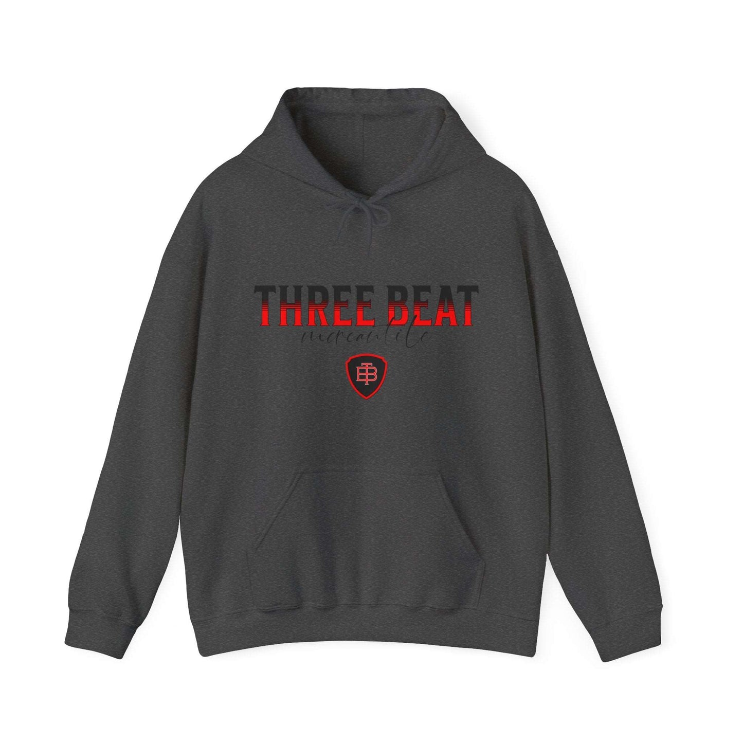 Three Beat Shield Rojo Unisex Heavy Blend™ Hooded Sweatshirt