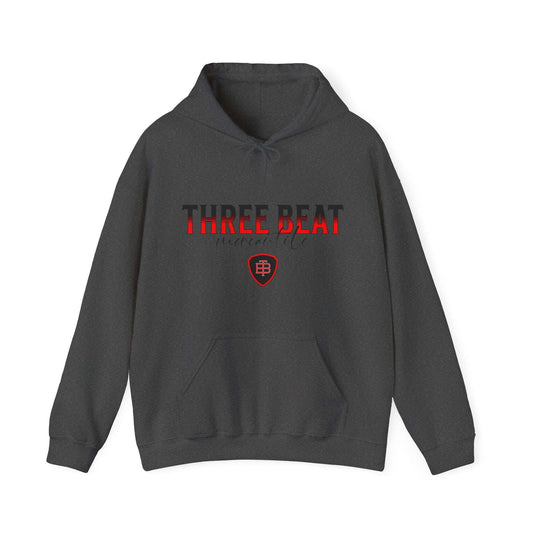 Three Beat Shield Rojo Unisex Heavy Blend™ Hooded Sweatshirt