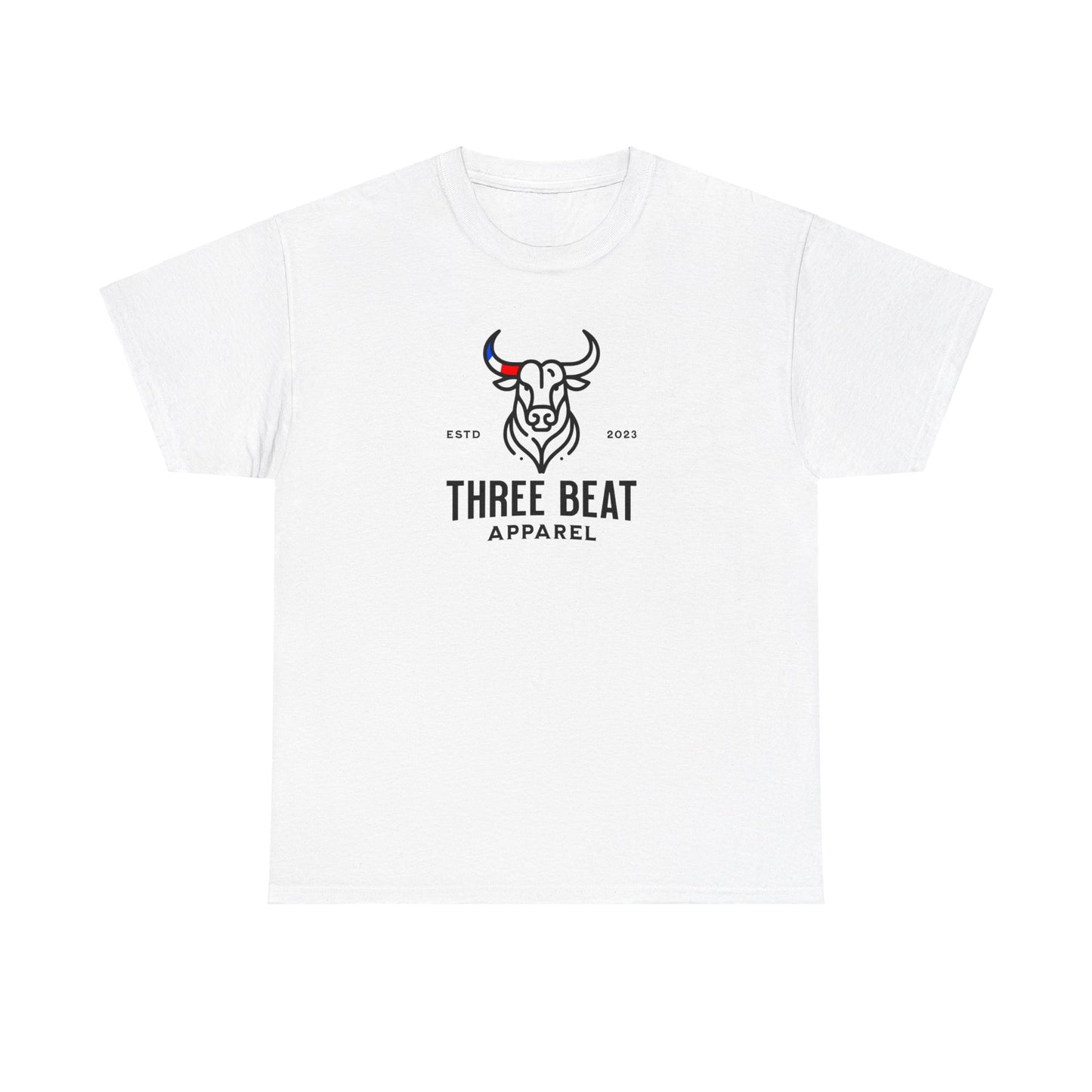 Three Beat Bull Unisex Heavy Cotton Tee