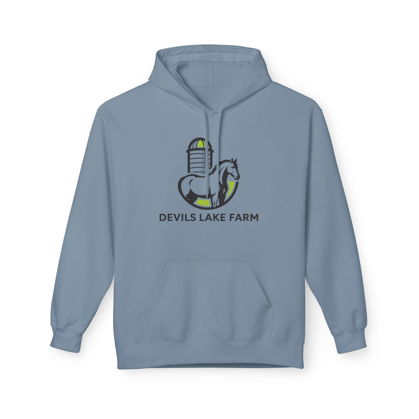 Devils Lake Farm Hoodie — Farm Logo Pullover for Equestrian & Rural Lifestyle