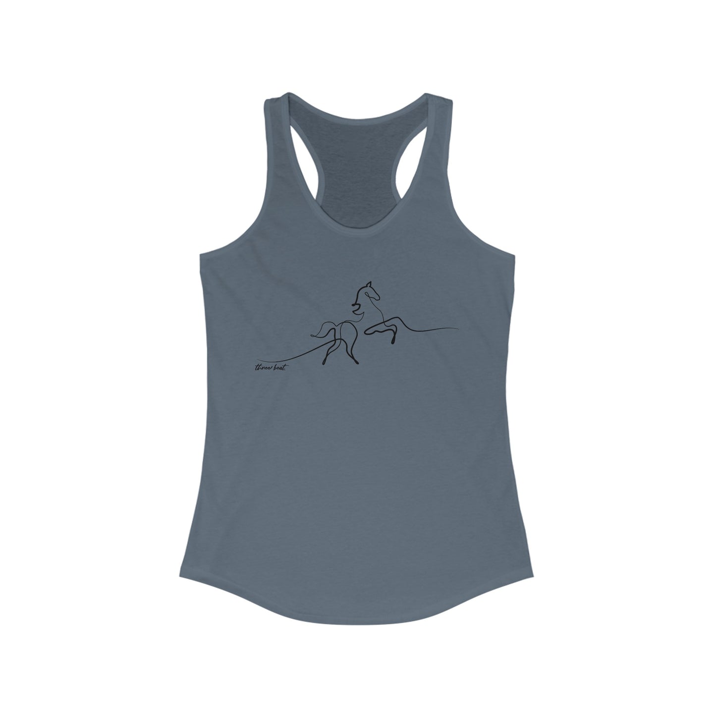 Three Beat 1 Line Women's Ideal Racerback Tank