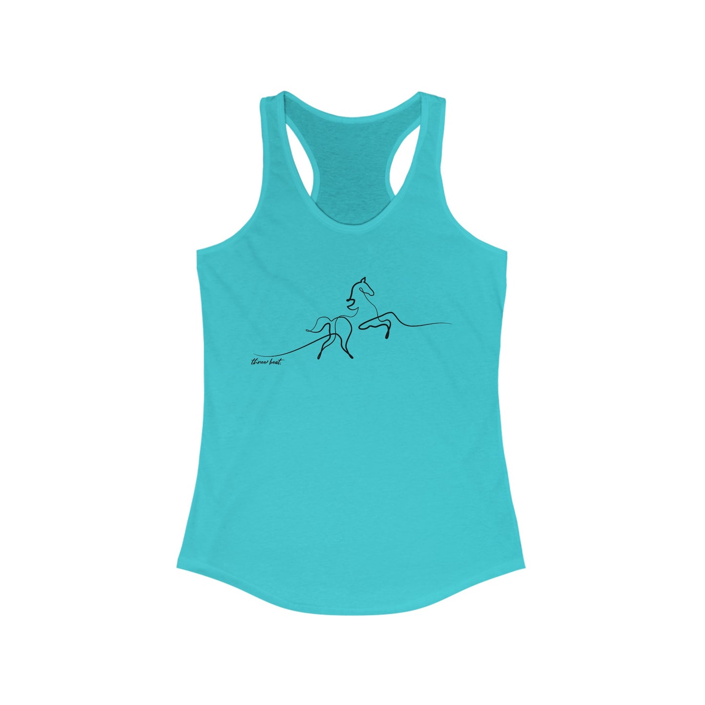 Three Beat 1 Line Women's Ideal Racerback Tank