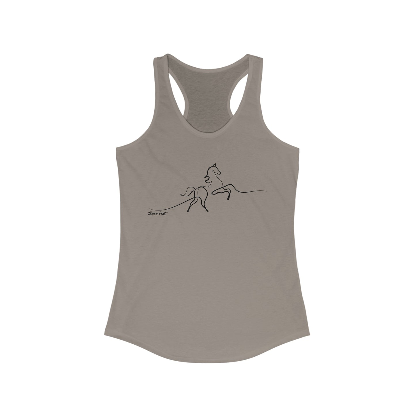 Three Beat 1 Line Women's Ideal Racerback Tank