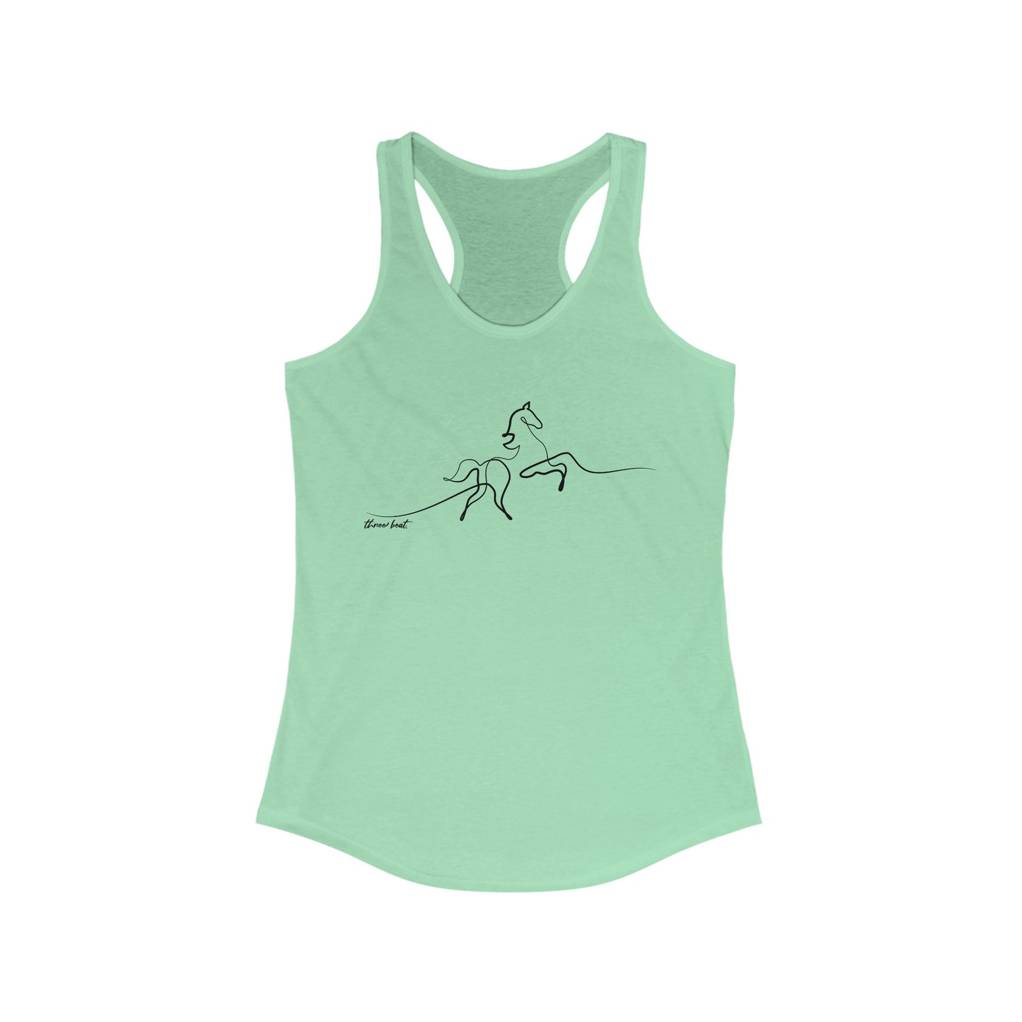 Three Beat 1 Line Women's Ideal Racerback Tank