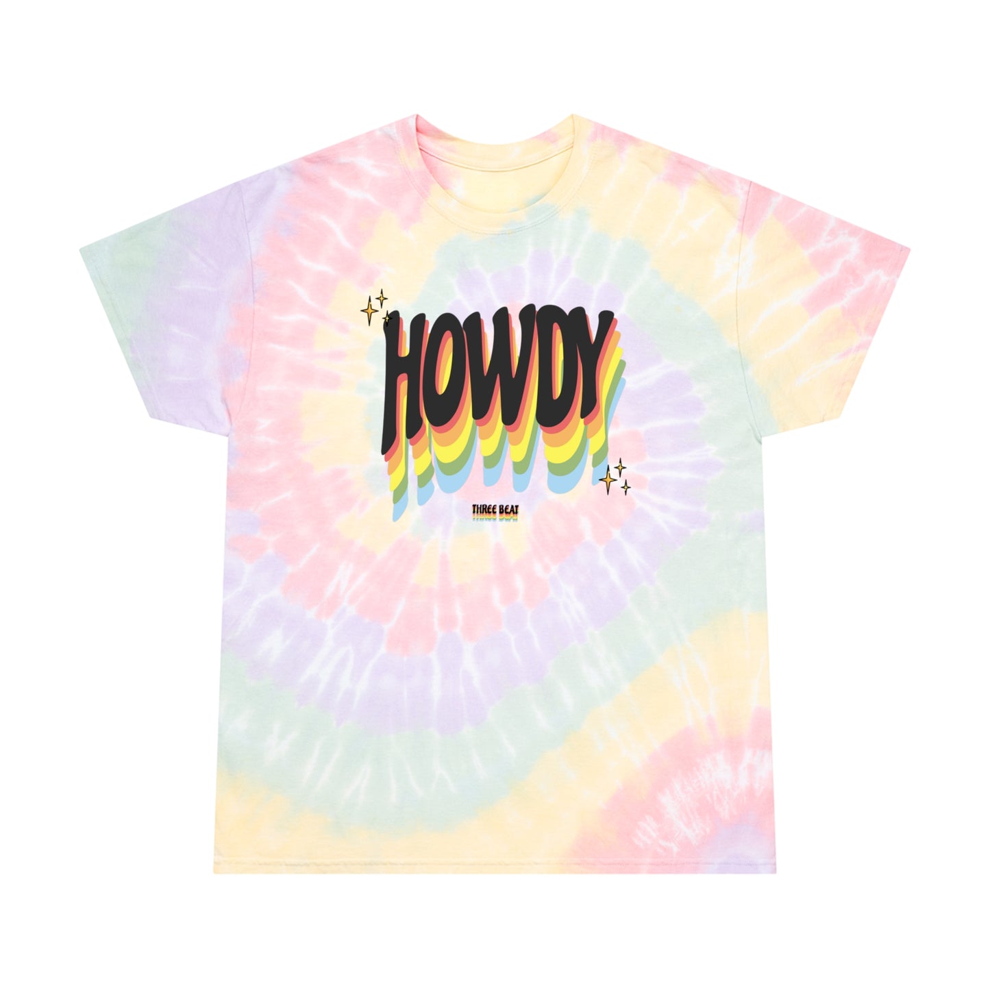 Three Beat Howdy Tie-Dye Tee, Spiral