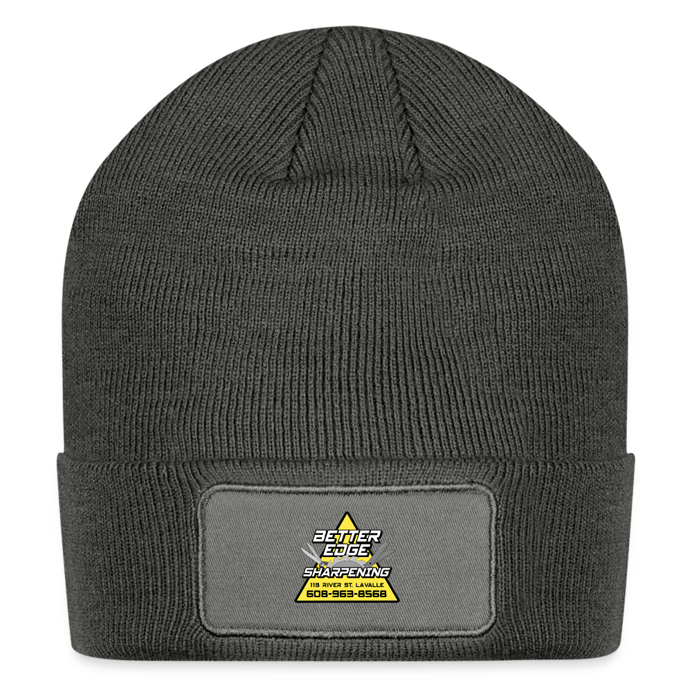 Better Edge Patch Beanie - charcoal grey