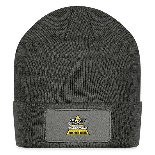 Better Edge Patch Beanie - charcoal grey