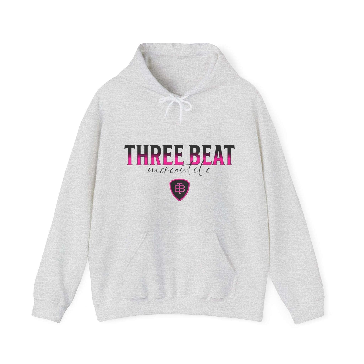 Three Beat Shield Blush Unisex Heavy Blend™ Hooded Sweatshirt