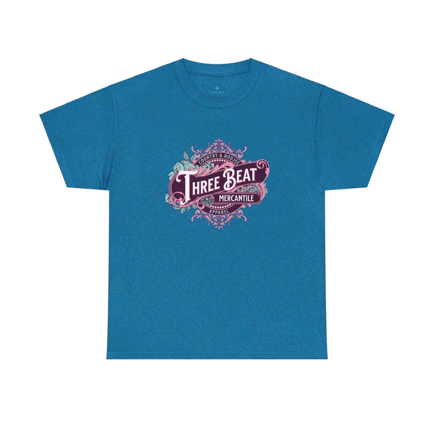 Three Beat Leafy Boujee Unisex Heavy Cotton Tee