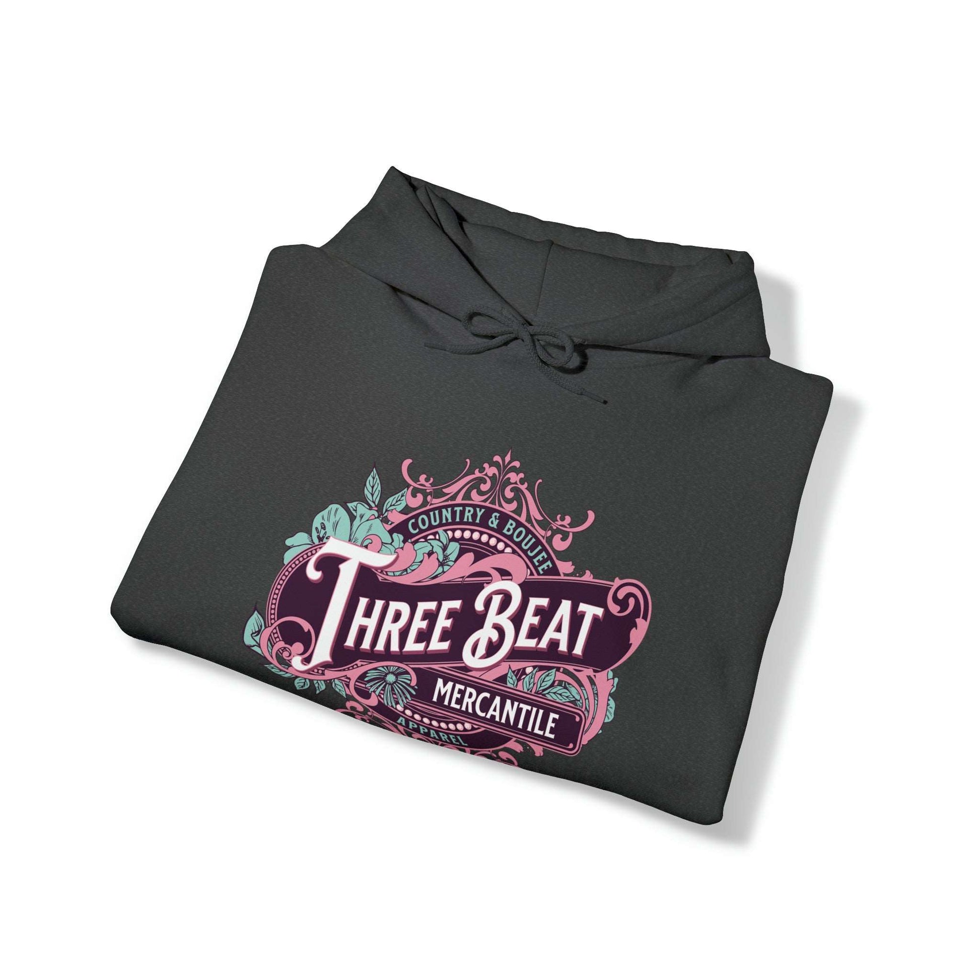 Three Beat Leafy Boujee Unisex Heavy Blend™ Hooded Sweatshirt