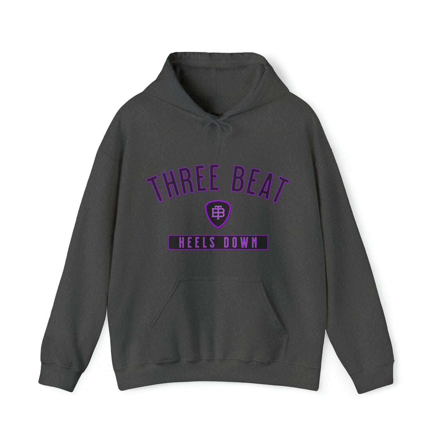 Three Beat Heels Down Purple Unisex Heavy Blend™ Hooded Sweatshirt