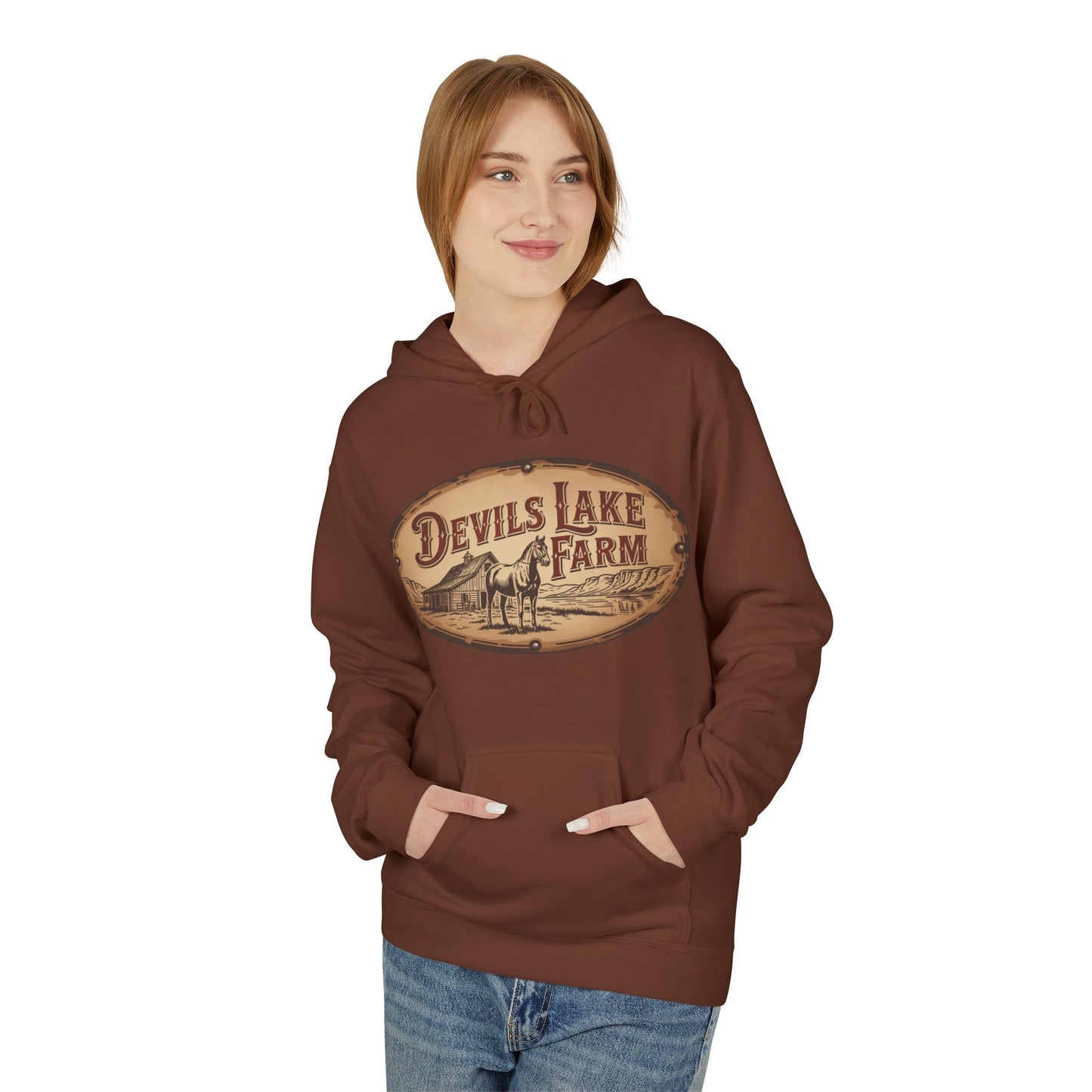 Devil's Lake Farm Hoodie - Vintage Rustic Farmhouse Pullover