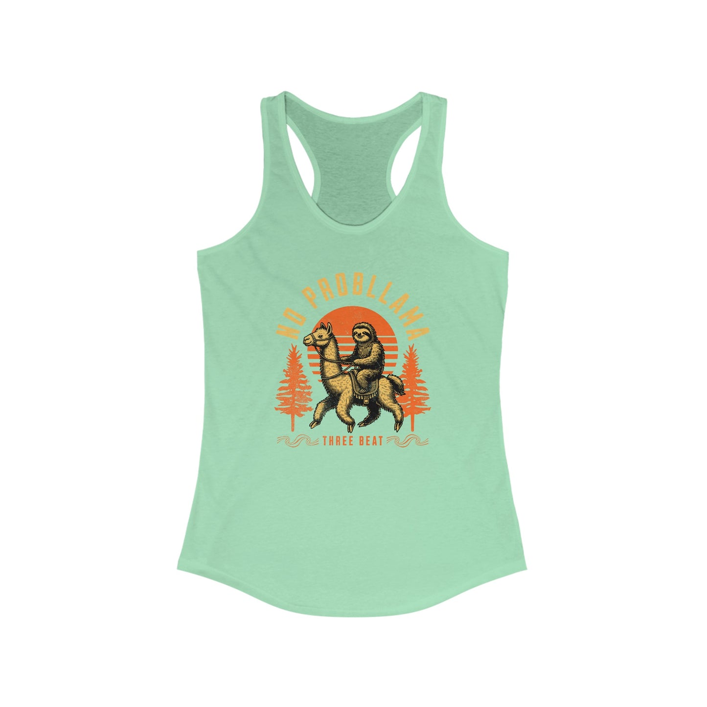 Three Beat Llama Women's Ideal Racerback Tank