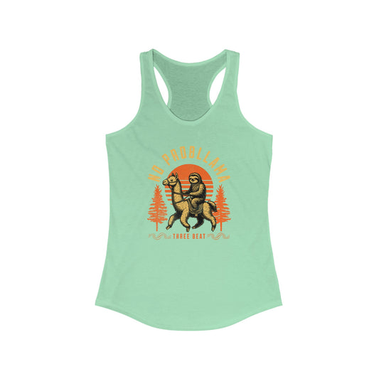 Three Beat Llama Women's Ideal Racerback Tank