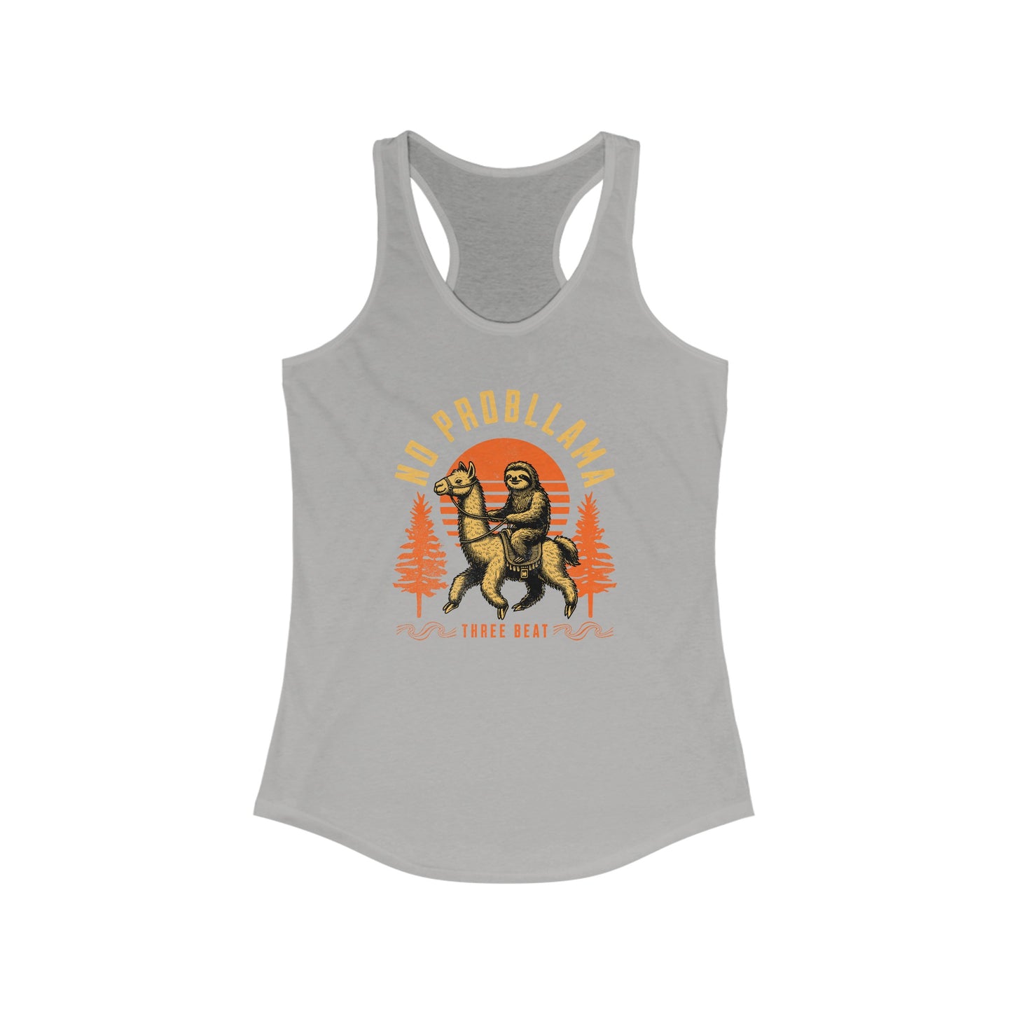 Three Beat Llama Women's Ideal Racerback Tank