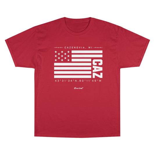 Three Beat CAZ Flag Champion T-Shirt