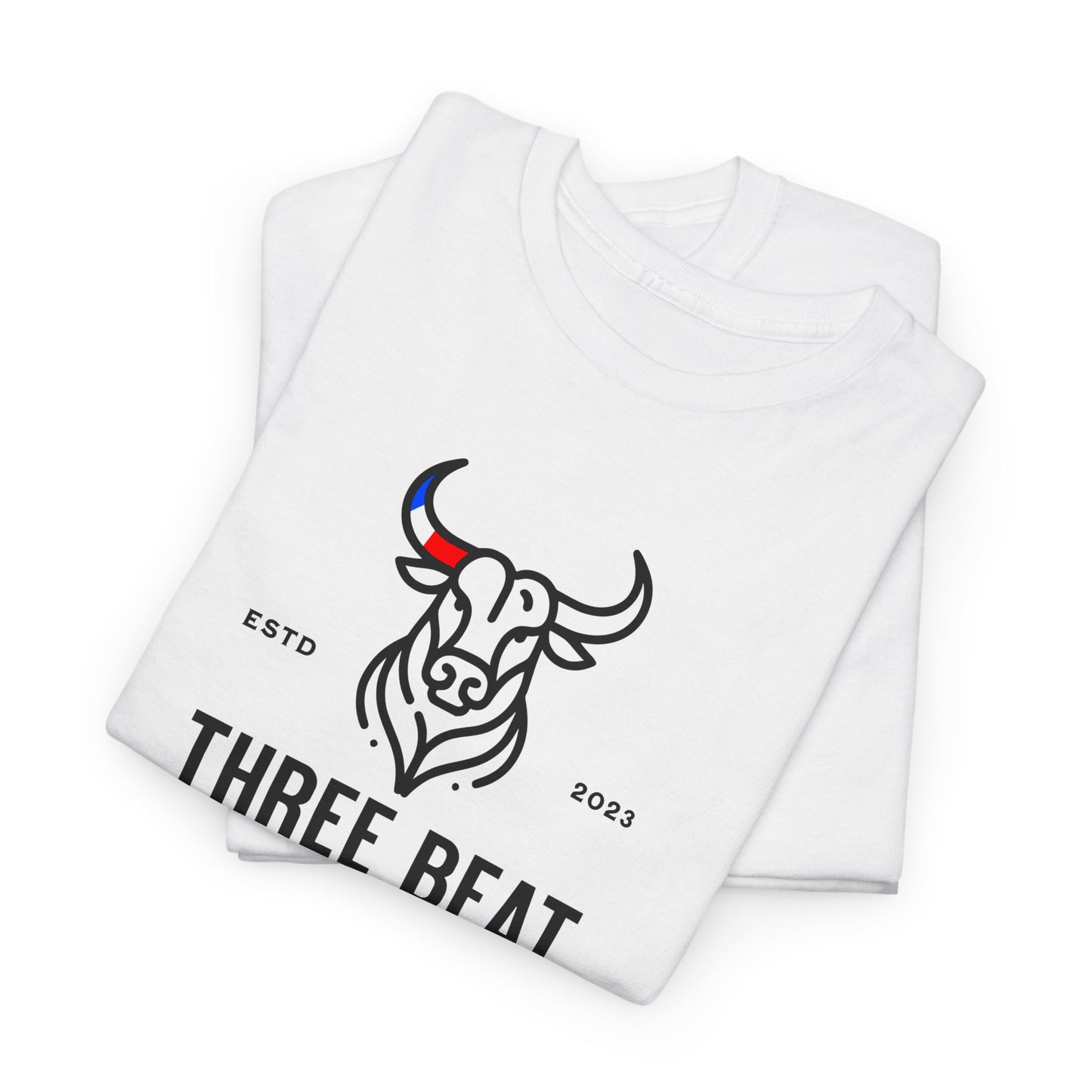 Three Beat Bull Unisex Heavy Cotton Tee