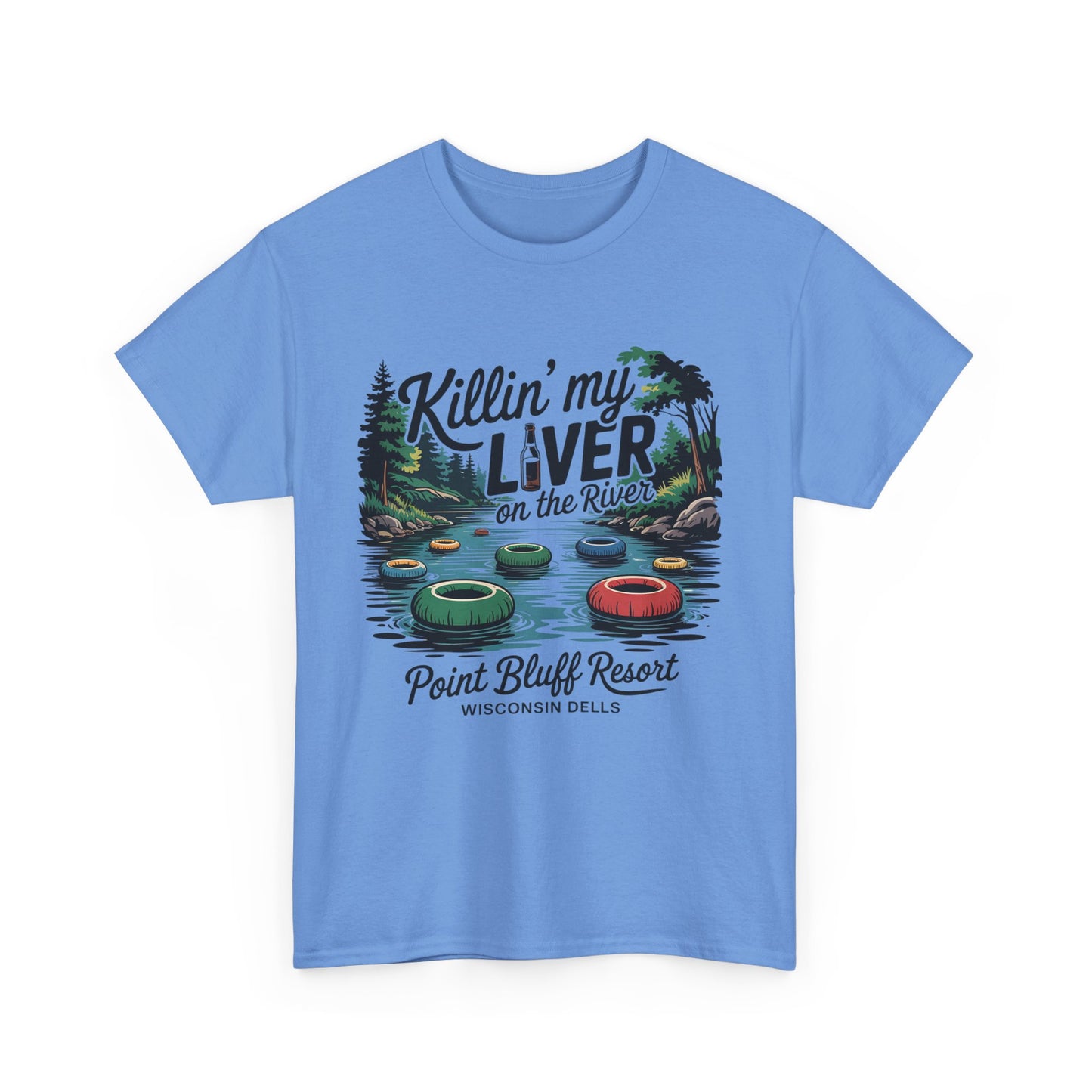 Point Bluff Killin' My Liver on the River' Unisex Heavy Cotton T-Shirt