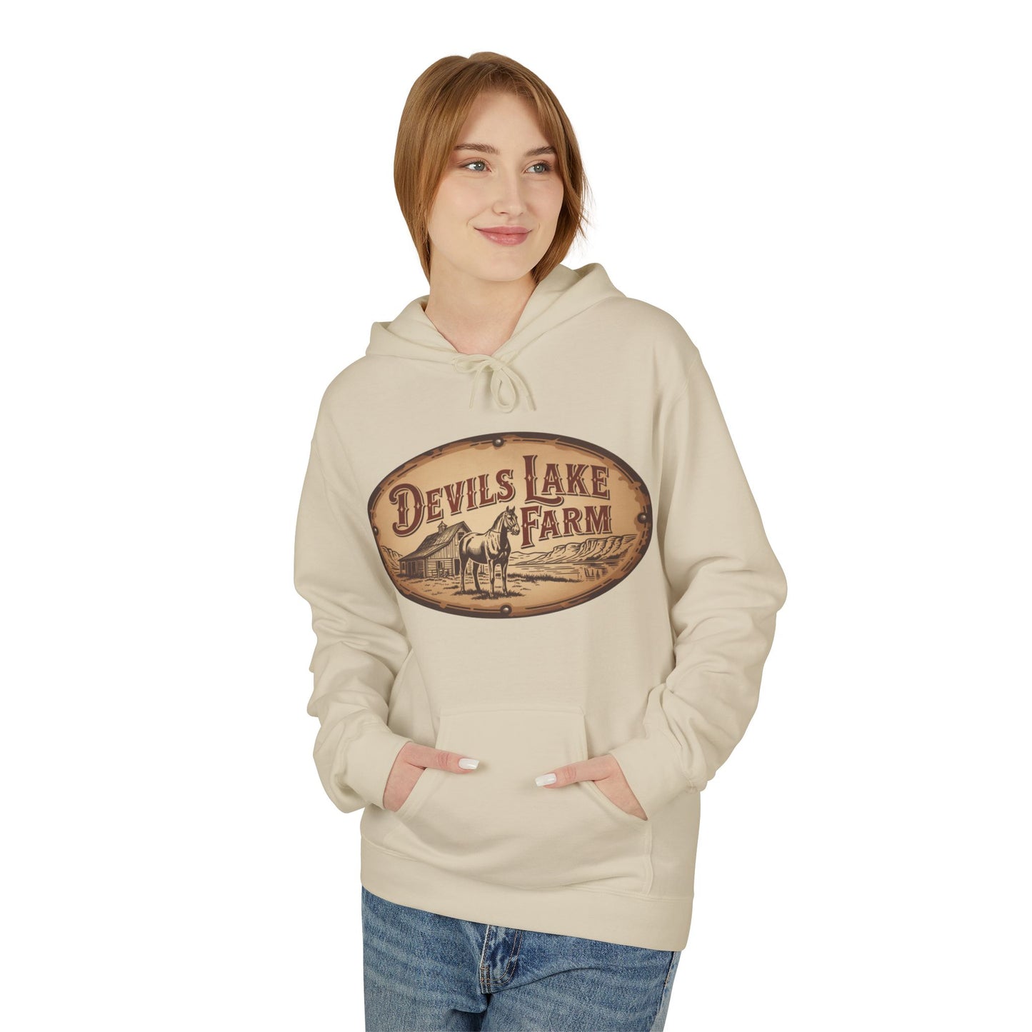 Devil's Lake Farm Hoodie - Vintage Rustic Farmhouse Pullover