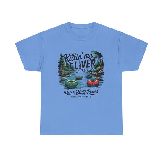 Point Bluff Killin' My Liver on the River' Unisex Heavy Cotton T-Shirt