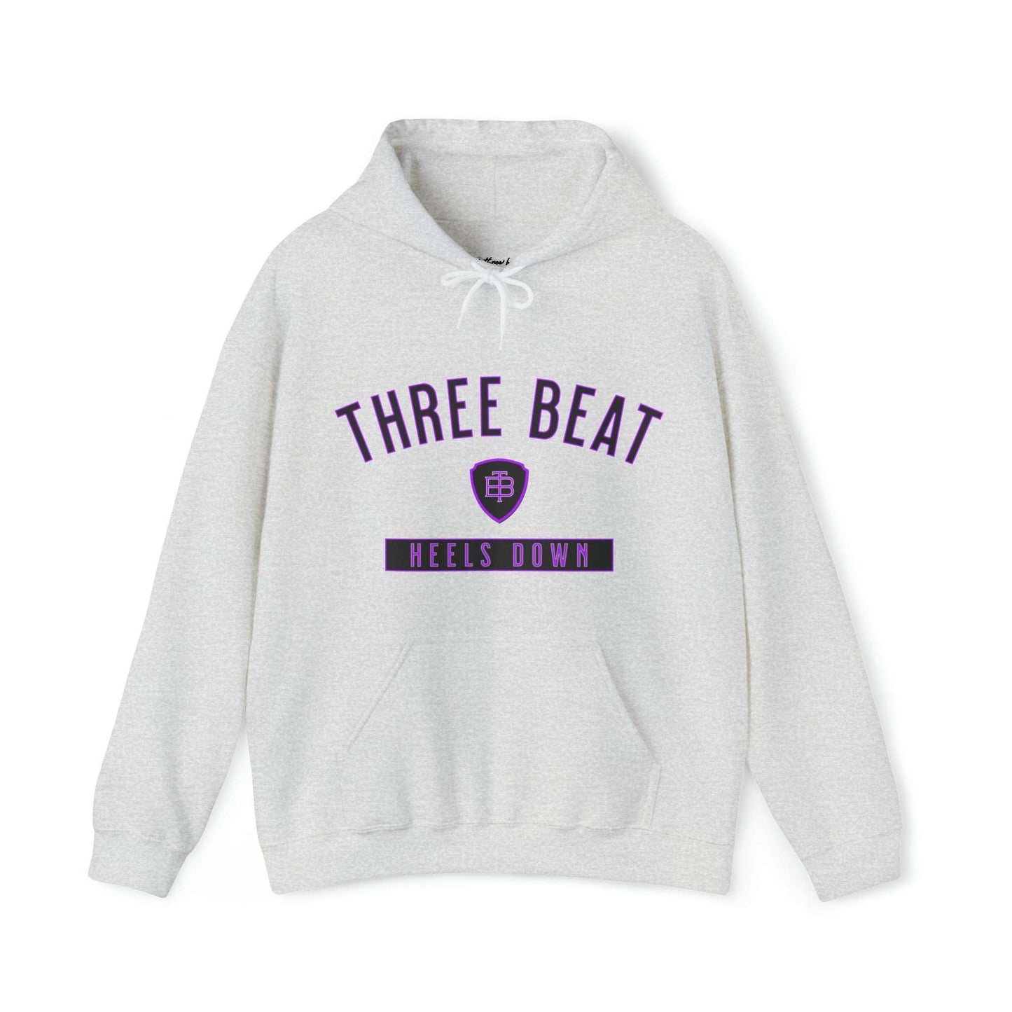 Three Beat Heels Down Purple Unisex Heavy Blend™ Hooded Sweatshirt